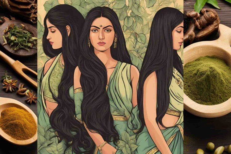 How can we naturally make hair thicker, darker, and longer using traditional home remedies?